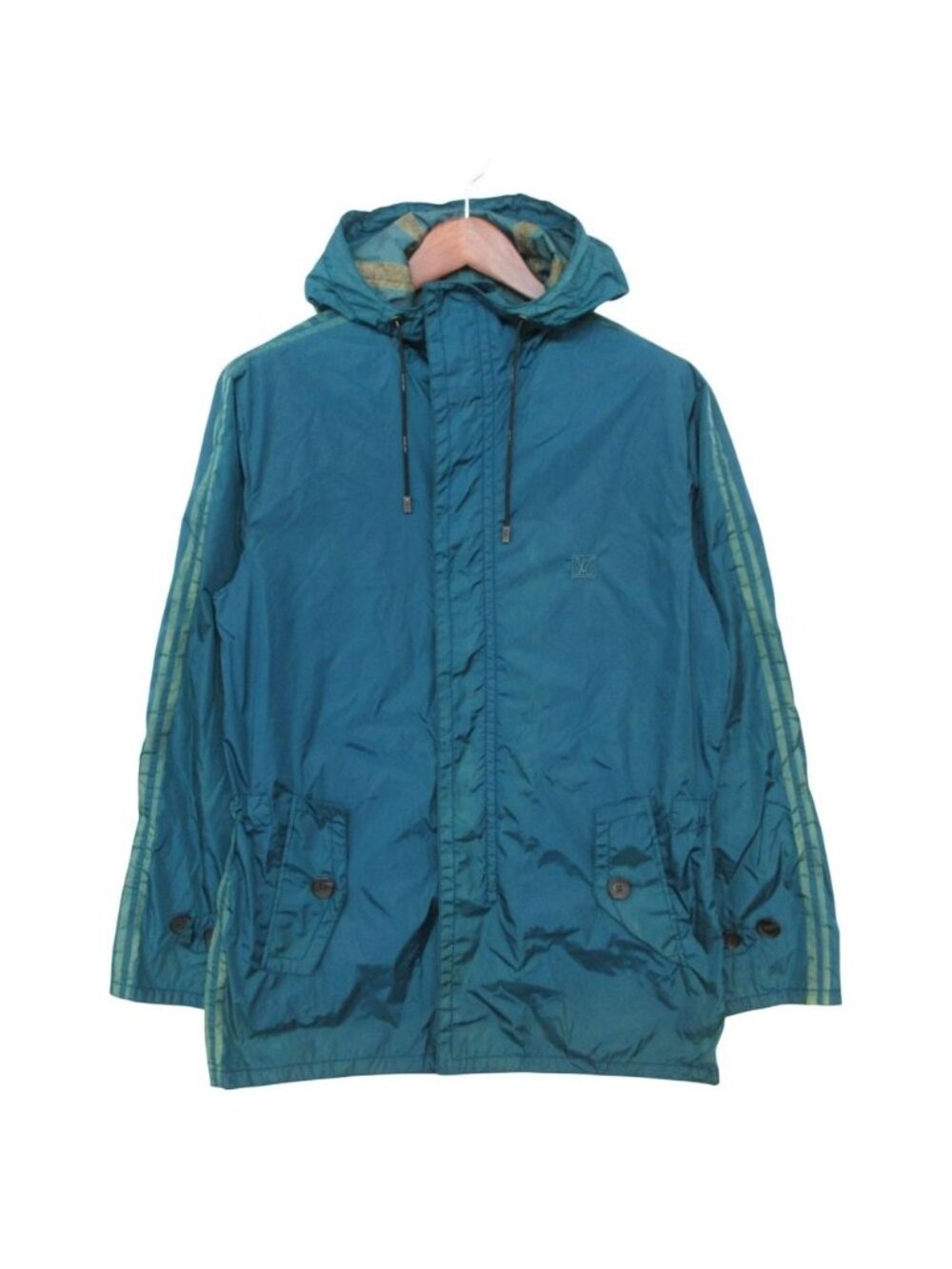 Louis Vuitton Nylon Jacket Mountain Hoodie Line Coat Zip-up Green